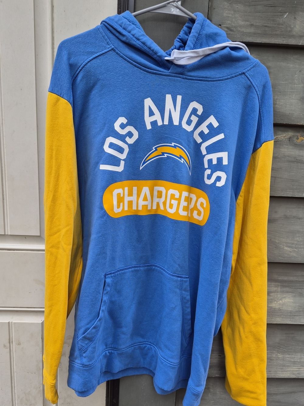 Fanatics Los Angeles Chargers Blue and Yellow Crewneck Hoodie